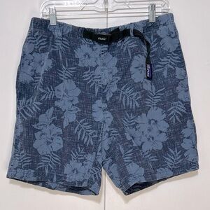 Fluke Men Hibiscus Outdoor Boardshorts Adjustable Clasp Drawstring Belt Size XL